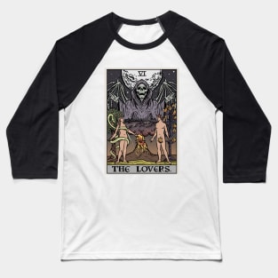 The Lovers Tarot Card Terror Tarot Edition Baseball T-Shirt